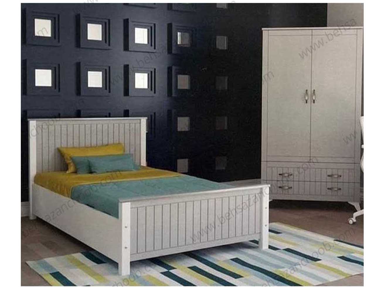تخت یک نفره چوبی ونیک T652